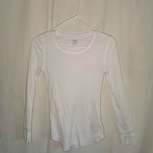 Simple White Long-Sleeved Shirt